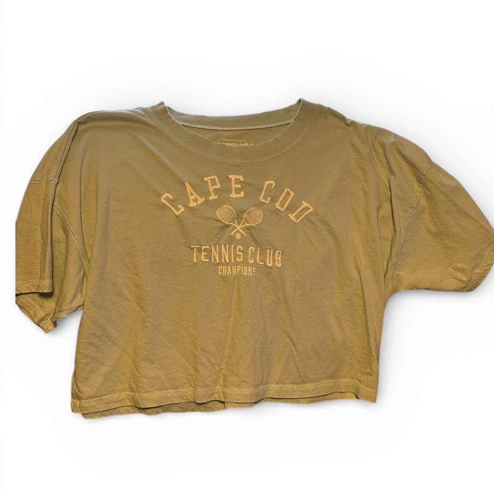 Aeropostale Seriously Soft Boyfriend tee cropped light blue